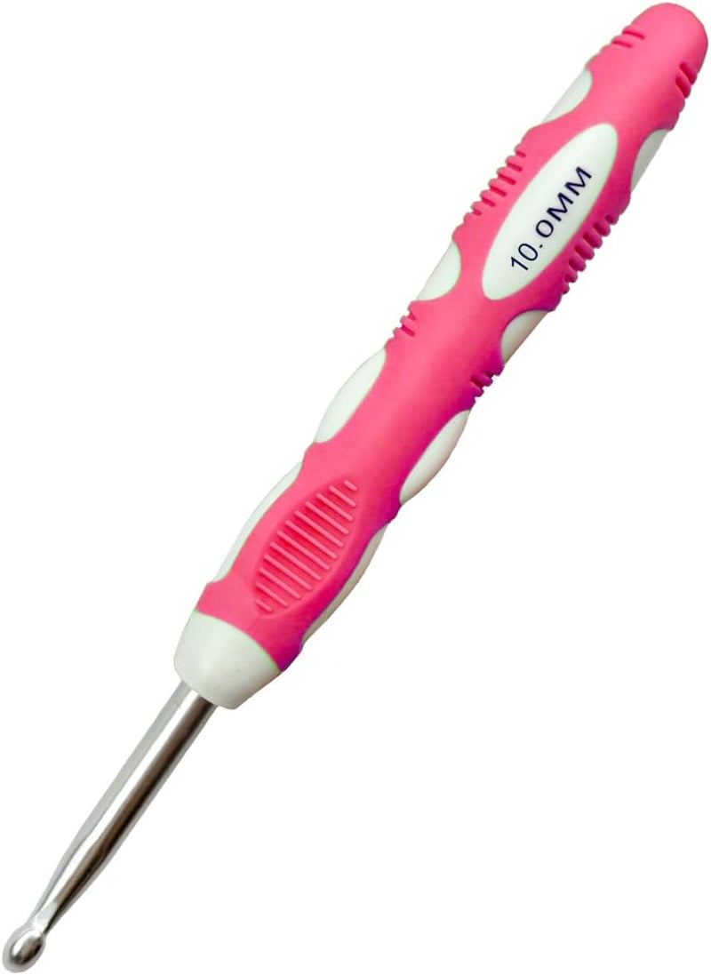Mdoker Size N/15(10mm) Crochet Hook,Extra Long Crochet Hooks Needles for Arthritic Hands,Ergonomic Grip Soft Handles for Beginners and Experiecced Crochet Lover,Comfortable/Smooth/Ergonomic - Image 1